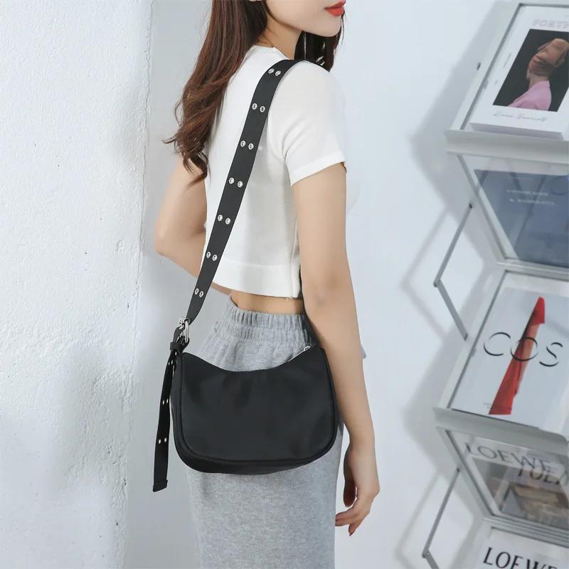 Casual Canvas Crossbody Bag for Women Designer Black/White/Red Shoulder Bags Large Capacity Tote Men Travel Shopping Bag 2025