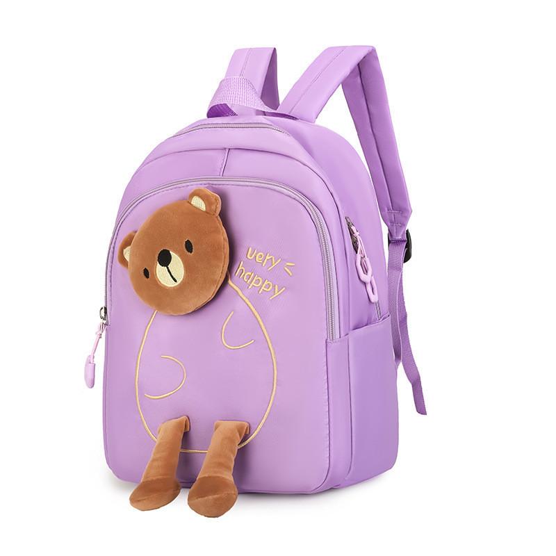 Cute Bear Design School Bag For Children In Kindergarten And Grade School 2024 Trendy Breathable Nylon