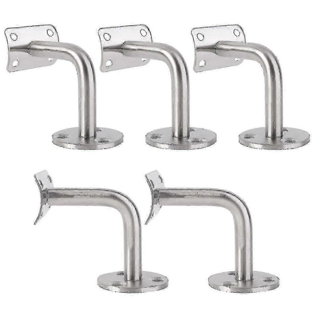 Pack Of 5 Stainless Bannister Support Wall Mounted Handrail Brackets Ballustrade Stair Rail Holder