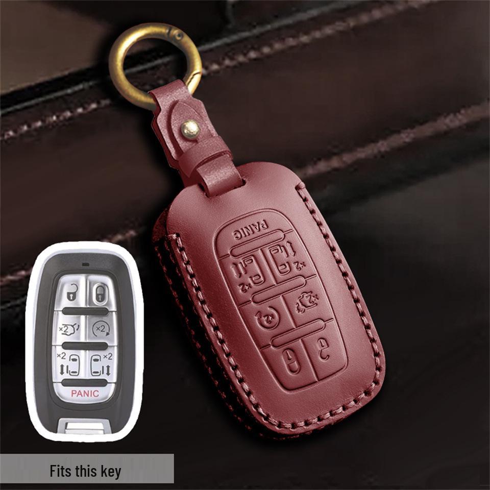 Leather Car Key Cover for Chrysler Grand Voyager