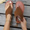 Casual Female Shoes Flip Flops Women's Sandals Daily Sandals Women Round Toe Buckle Strap Flat with Plus Size Sandals