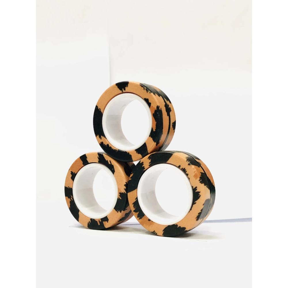 3pcs Finger Magnetic Rings Colorful Fidget Toy Set Adult Magnets Spinner Rings for Relieve Stress Anxiety Relief Therapy