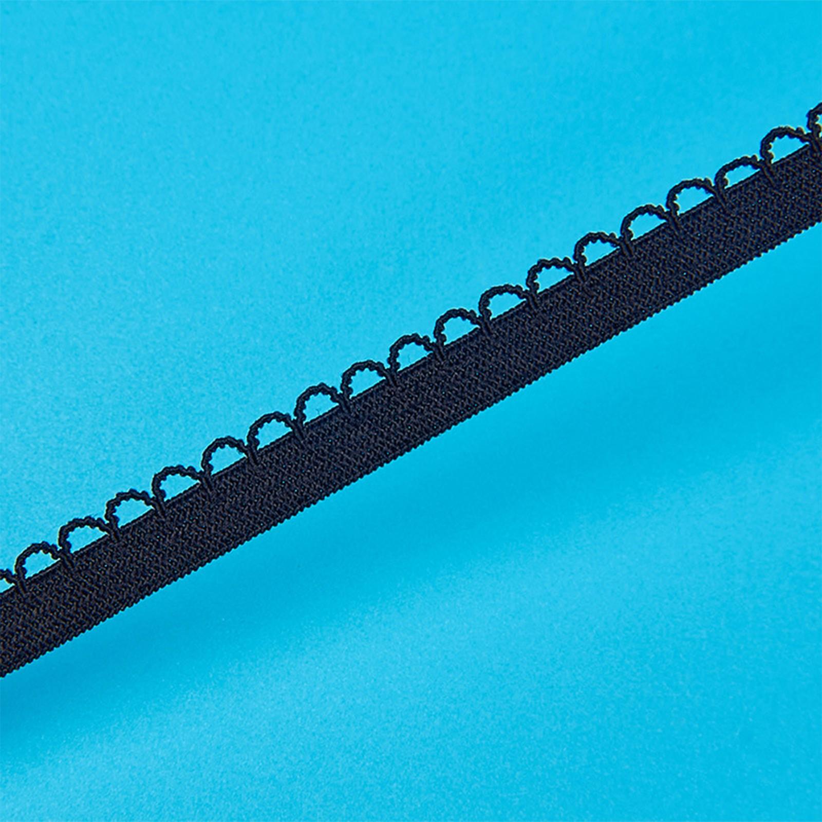 

Эластичная лента эластичное кружево 0,9 см полумесяц нижнее белье плечевой ремень зубчатый край лента One Size чёрный