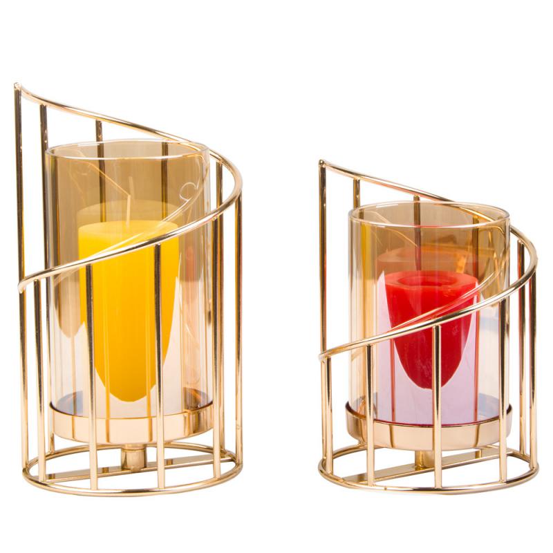 Storage Bottle Electroplated Gold Flower Accessories For Wedding Birthday Dinner Decoration Flower Pot Candlestick Steel/glass