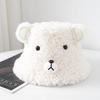 Winter warm cute bear ears plush bucket hat thickened foreign gas cold cartoon big head circumference versatile basin hat