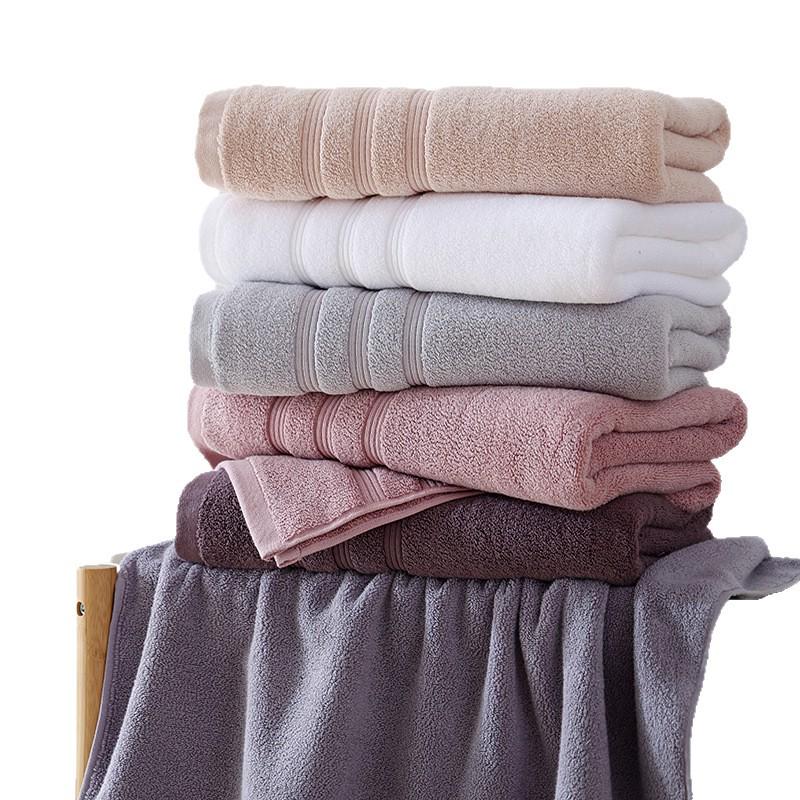 All-Cotton Luxury Bath Towel Gift Set - Thick, High-Grade, Solid Colors