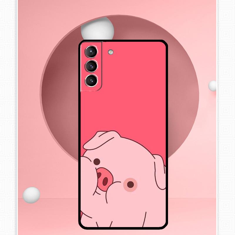 Cartoon Pig Case For Samsung Galaxy S24 Ultra S20 S21 S22 S23 S25 Ultra S9 S10 Plus S25 FE Cover Funda