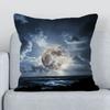 Office Sofa Luxury Cushion Cover Moon Night Sky Pattern Print Home Decor Pillow Cover