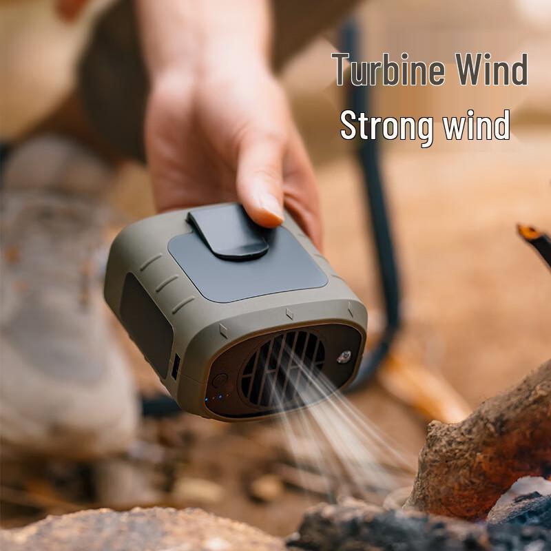 Portable Neck & Waist Clip Fan with Emergency Light