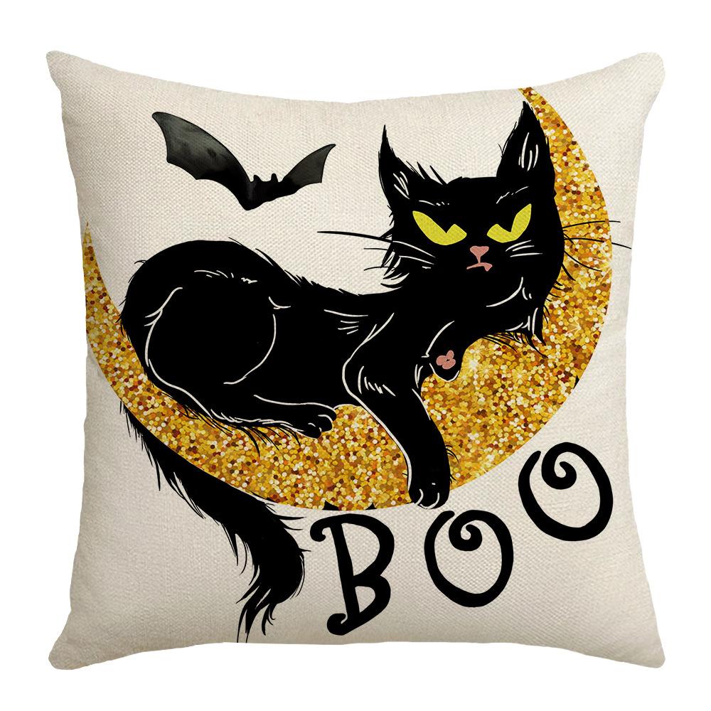 Halloween Pillow Home New Cat Pumpkin Candy Sofa Decorative Pillow Case