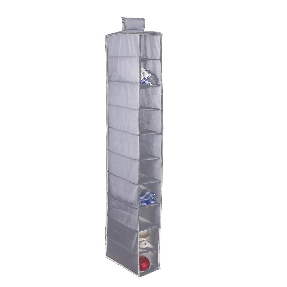 Hängende Aufbewahrungstasche mit 10 Schichten, Schrank-Organizer, Kleiderschrank-Organizer, Aufbewahrungstasche für Kleidung an der Tür, Schuhe, Hängeschrank-Organizer