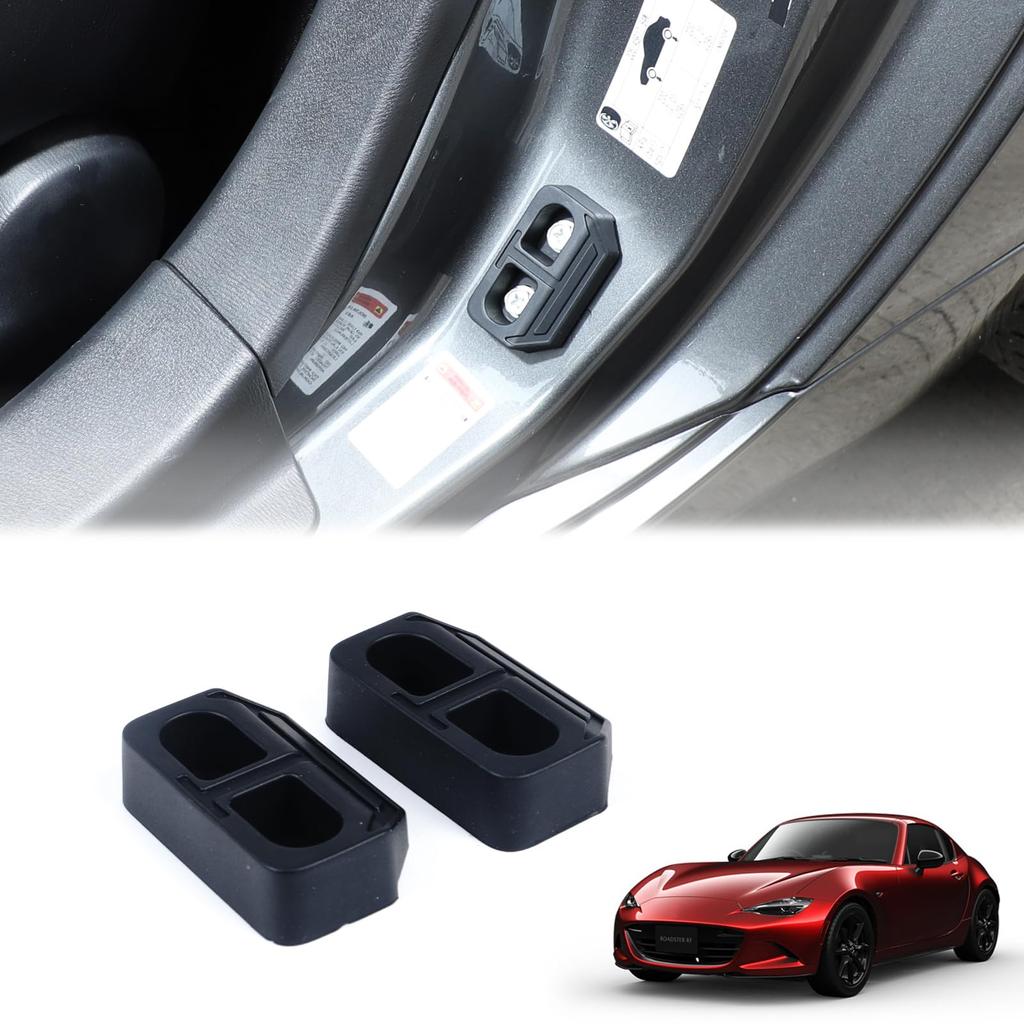 Hcilloend Door Wedges for the New Mazda Roadster Silicone Iron Door Wedge Custom Accessory ND, & Pieces, (Black)