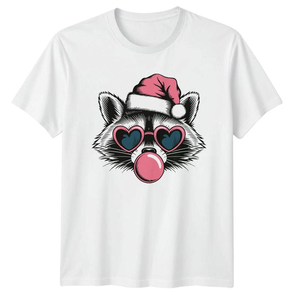 Raccoon Christmas Holiday Unisexs TShirt Unisexs Tee Graphic Unisex Top S