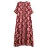 short sleeve plus size vintage new in dresses for women casual loose Maxi long summer dress