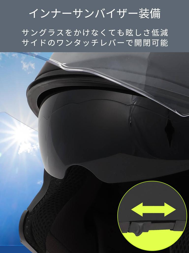 ISHINO SHOKAI Cască Motocicletă Jet ISN21302 Ishino Shokai LIBERTER002 Standard SG Standard PSC Mărime Universală Gri Mat (Aproximativ. 57-60 cm)