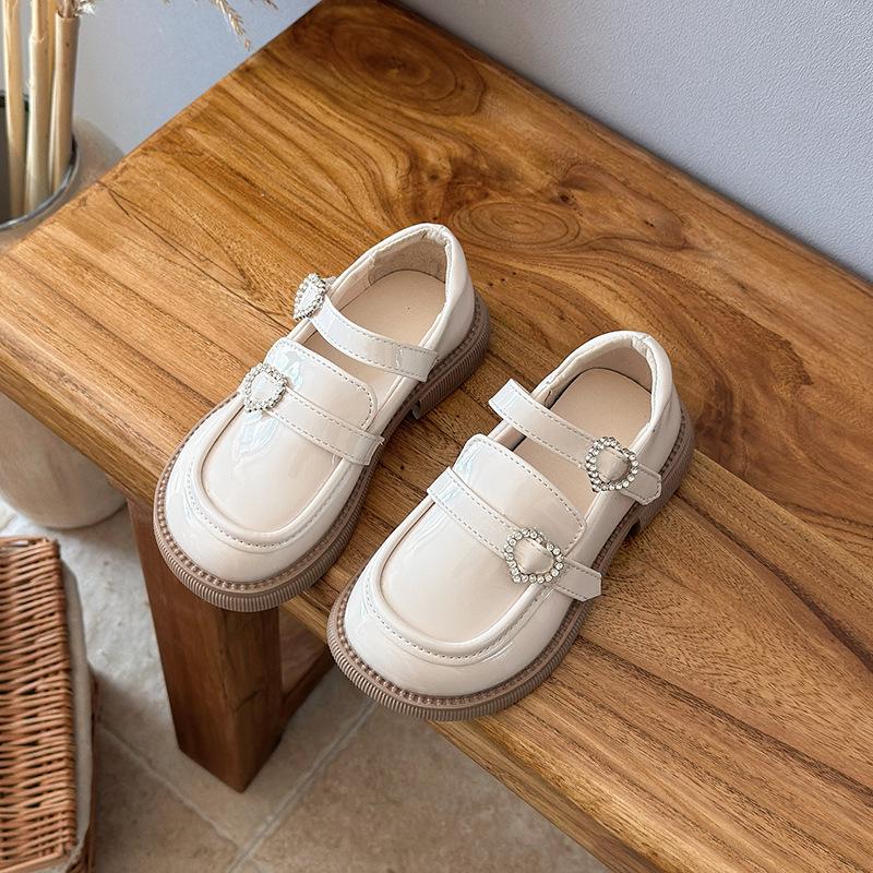 Little Girls' Black Leather Princess Shoes - French Style Soft Sole for Autumn 2025, Perfect for Campus & Performances.