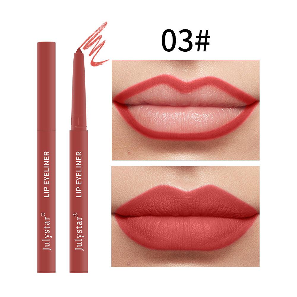 2 in 1 Matte Lip Liner, Waterproof Lip Liner Pencil, Highly Pigmented Smudgeproof Nude Pink Red Lip Liner Contouring Makeup Kit