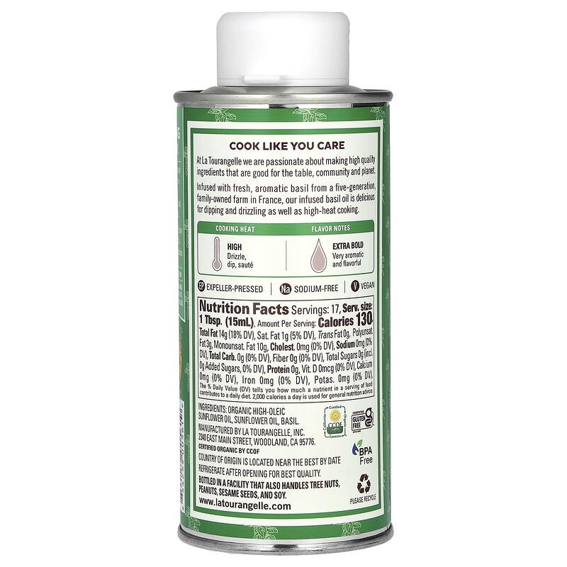 Infused Basil Oil, 8.45 Fl Oz (250 Ml)