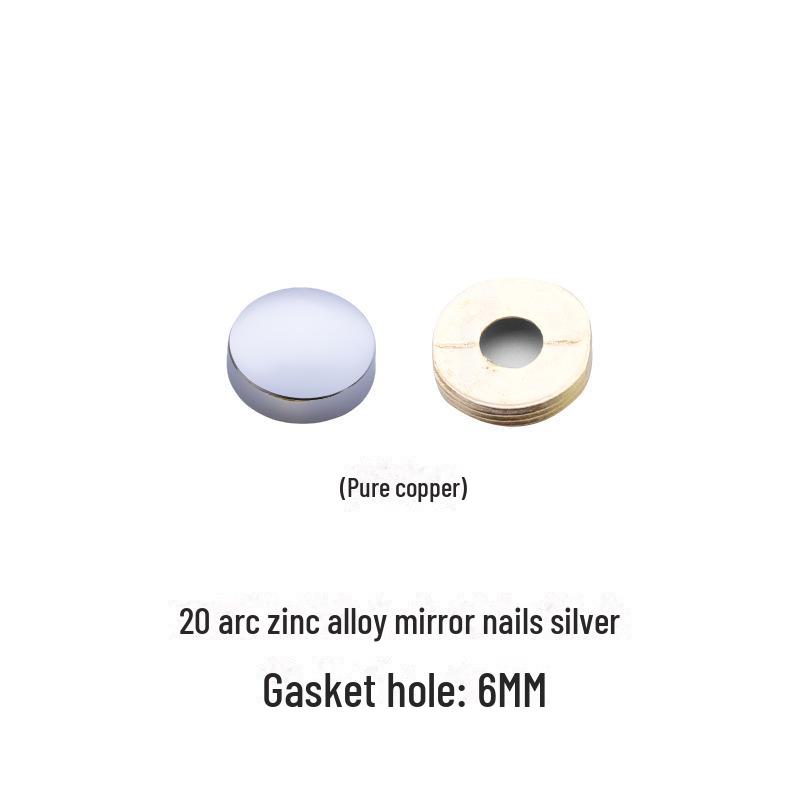 Curved Copper and Stainless Steel Decorative Mirror Nail Caps