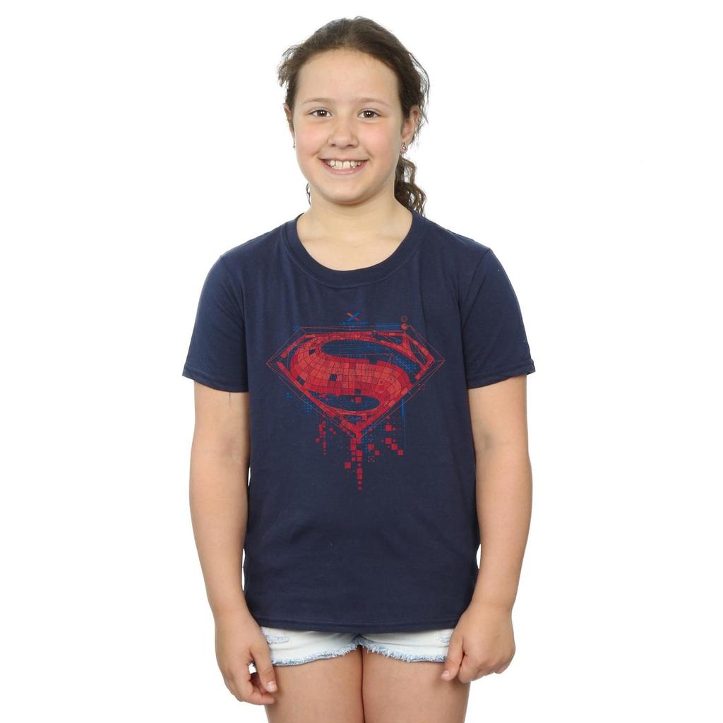 DC Comics Girls Superman Geo Logo Cotton T-Shirt
