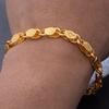 20CM Trendy Gold Color Men Bracelet Couple Middle East Dubai Hip Hop Bracelet for Man Women