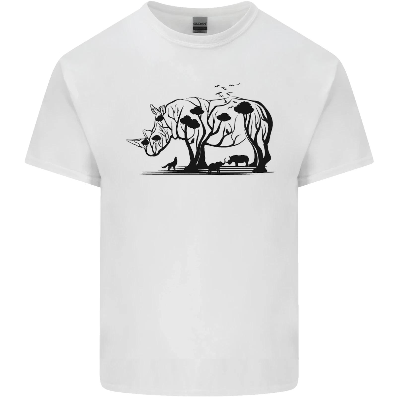 Rhino Ecology Rhinoceroses Kids T-Shirt Childrens 4XL