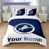 Millwall Custom Name Text Bedding Set 1 Duvet Cover+2 Pillowcases Soccer Logo Personalized Gift For Special Occasion Bedroom Decor