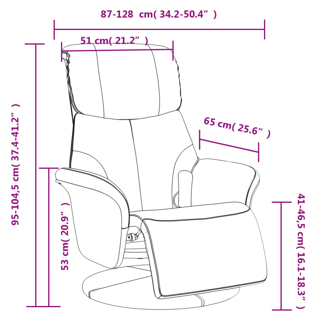 Massage Chair with Footrest Cream Faux Leather