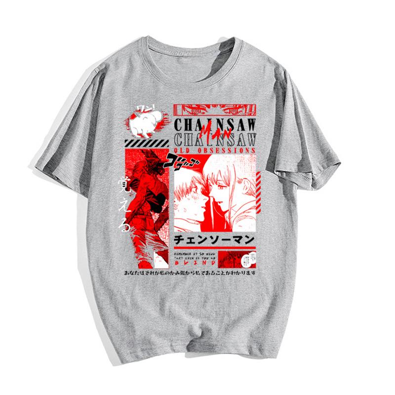 A Corpse Is Talking Japanese Anime Chainsaw Unisex Tshirt Cotton Graphic Tee Unisex Unisex Summer Streetwear