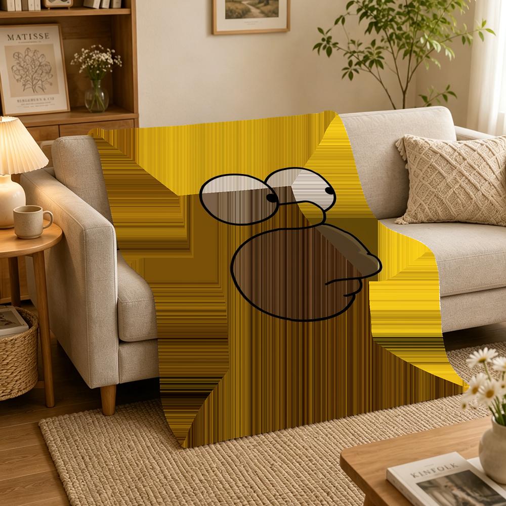 Cartoon T-The Simpsonss Throw Blankets Soft Warm Flannel Blanket Bedding For Bed Living Room Home Sofa