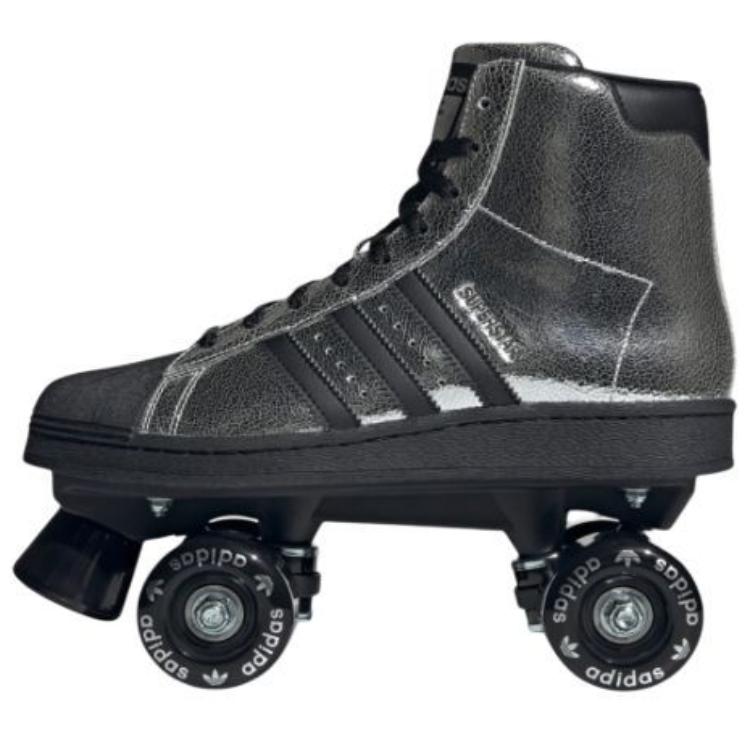 

Adidas Originals Superstar 82 High top Casual Shoes Women s Silver Black Sneakers JH5522 36⅔