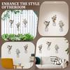 3Pcs Metal Vase Flowers Wall Arts - Rustic Farmhouse Décor Minimalist Flower Wall Pendants for Living Room Bedroom Housewarming