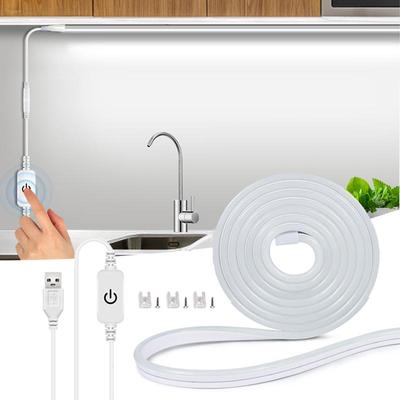 LED pod skříňové osvětlení USB neonový pásek 1m 2m 3m s dotykovým senzorovým spínačem Stmívatelný šatní skříň Kuchyňské podsvícení Domácí noční osvětlení