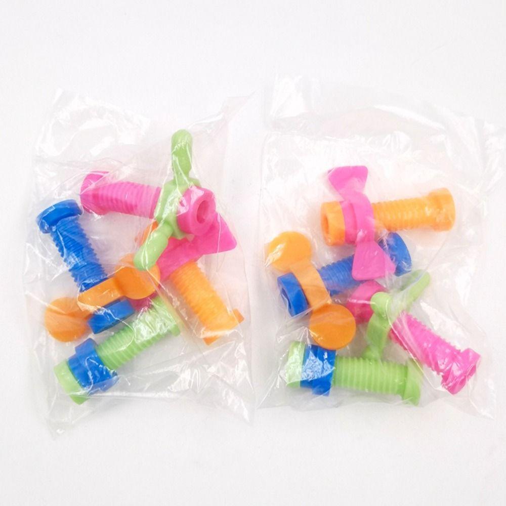 4pcs/set Anxiety Relief Sensory Rotating Screw Colorful Push Fidget Pencil Toppers  Fidget Toy