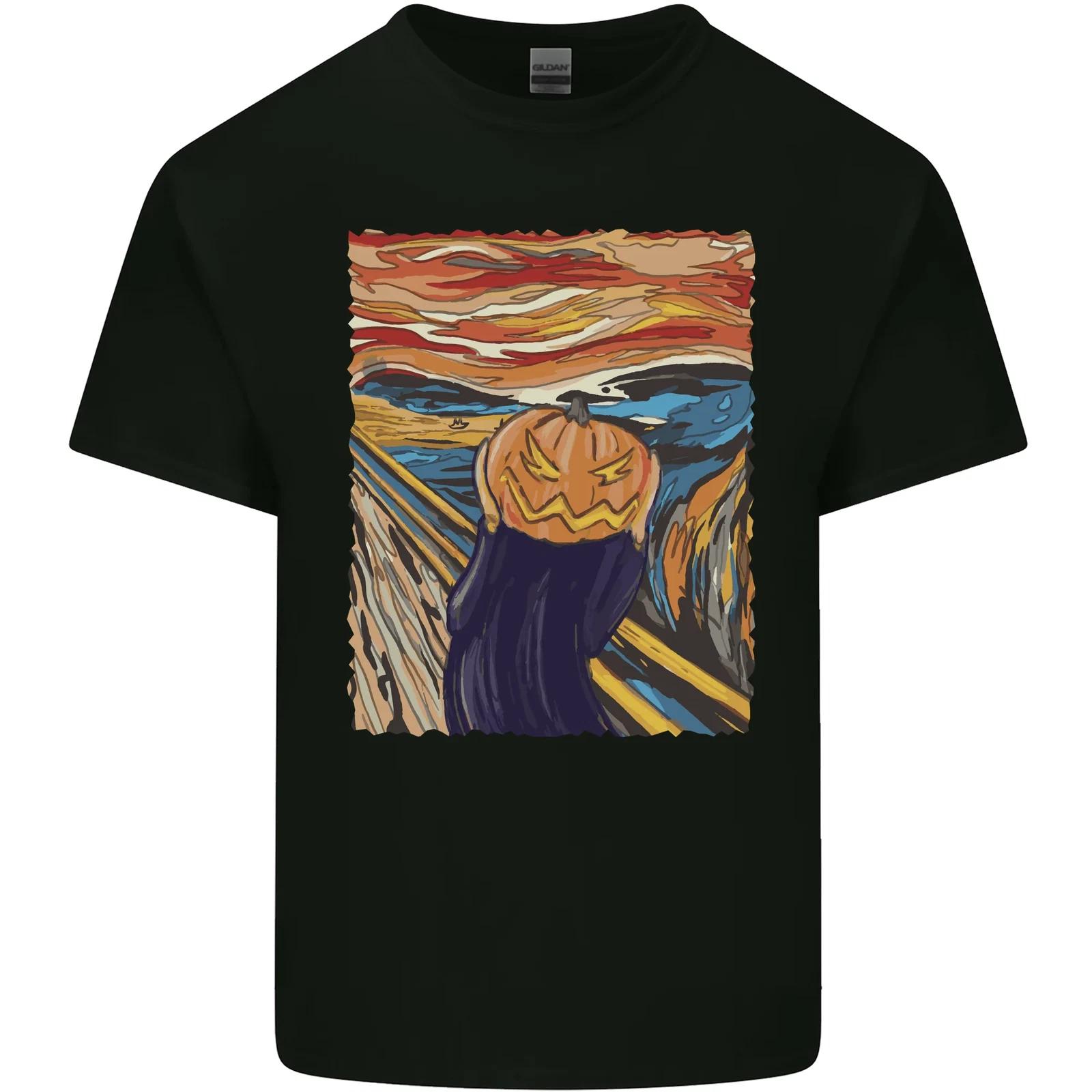 Pumpkin Scream Painting Halloween Kids T-Shirt Childrens S