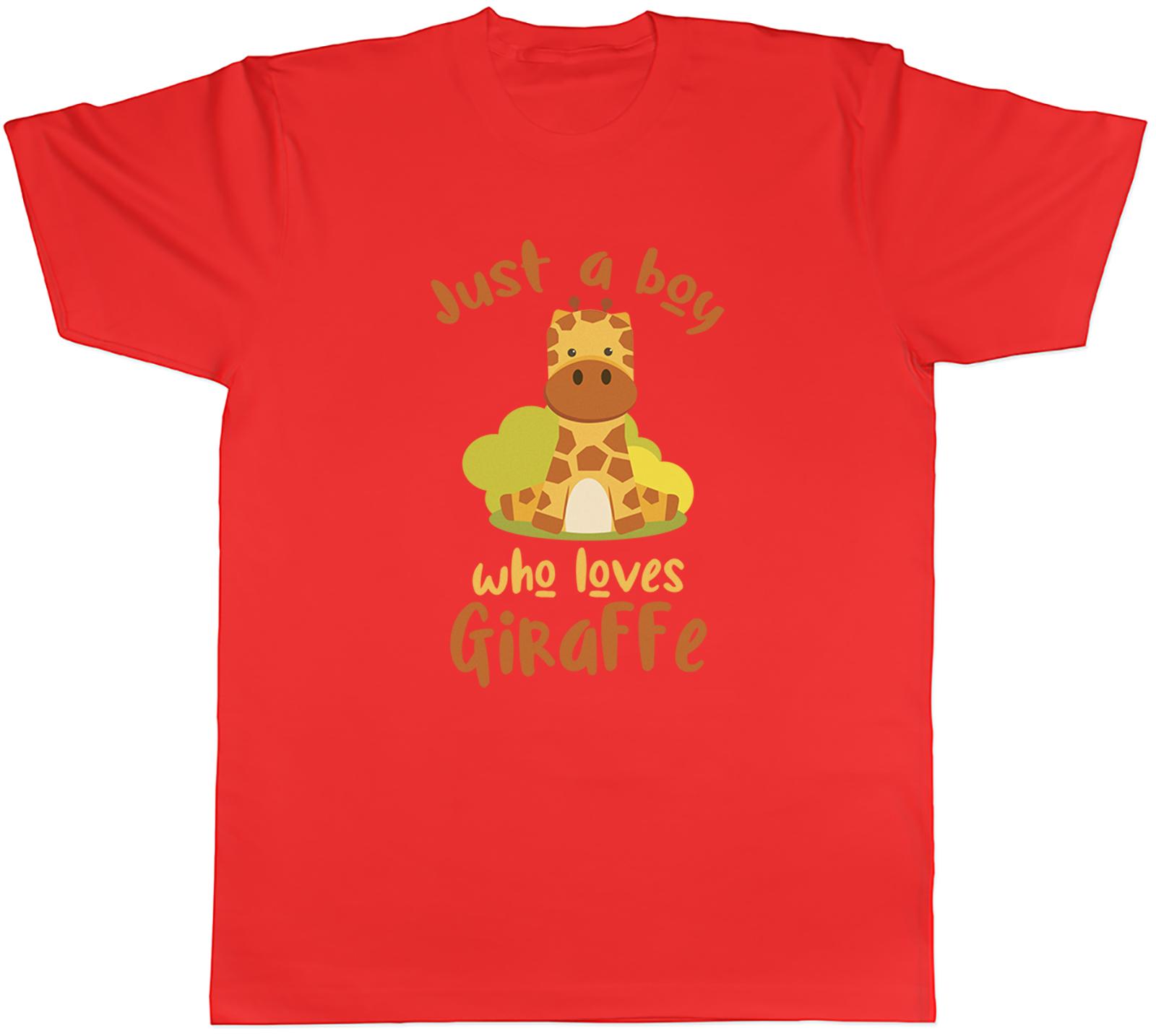 Boy Who Loves Giraffe Wildlife Unisexs TShirt Zoo Safari Travel Unisex Tee Gift S