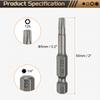 Torx Head Screwdriver Bit T5-T50 1/4" Hex Shank 50mm Magnetic No Hole Tip Tamper Proof 6 Point Star S2 Screw Driver Drill Bits