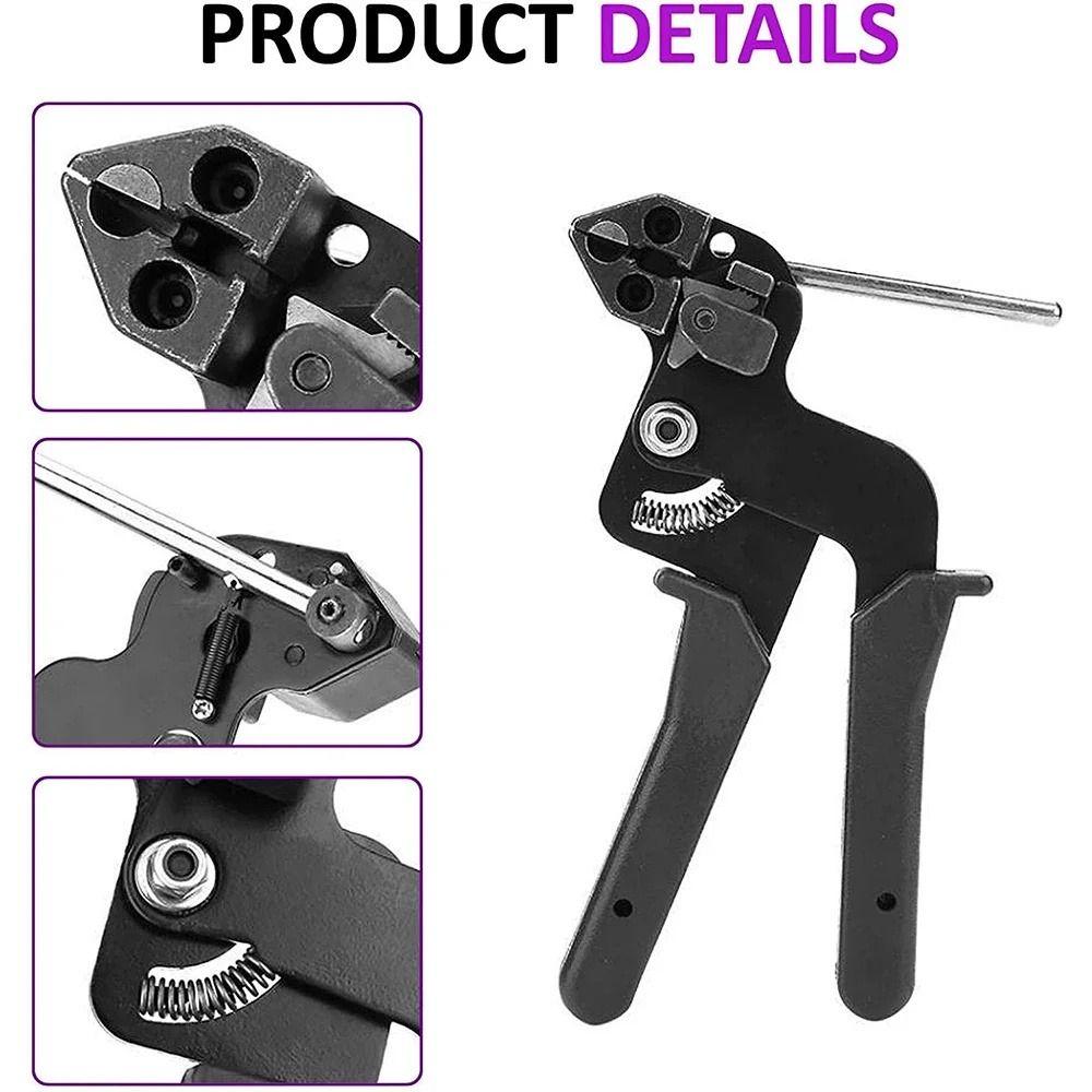 Zip Cutter Cable Tie Metal Pliers Adjustable Fastening Strap Cutter  Tensioner Fastening Tool