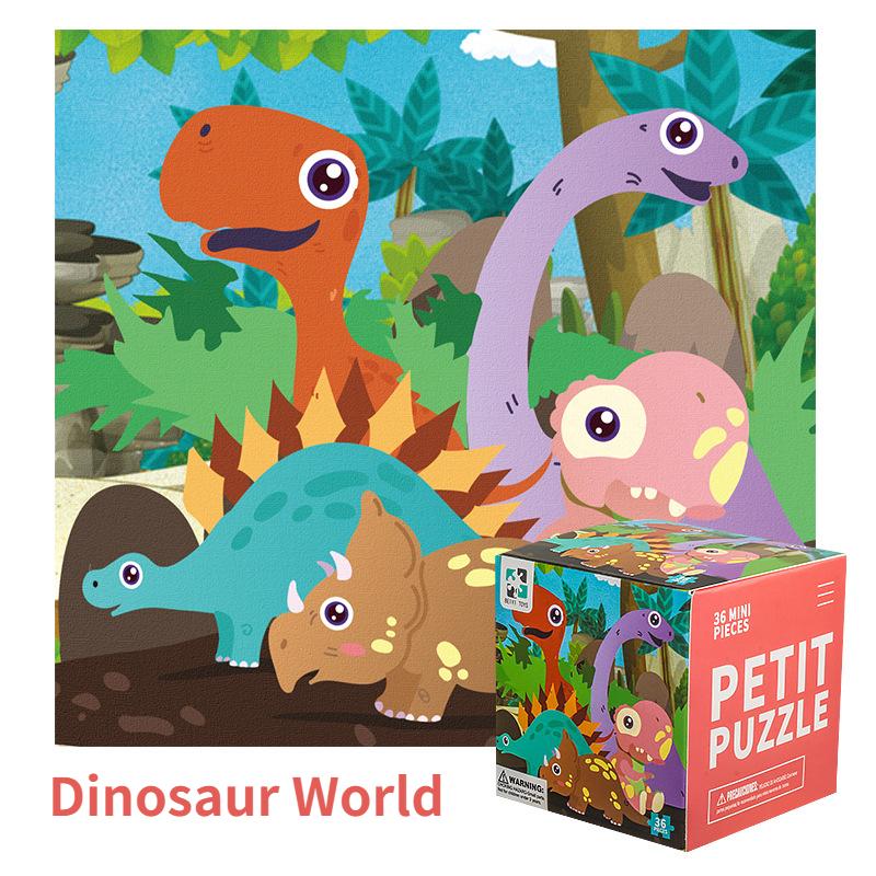 36 Pieces of Children s Paper Mini Cartoon Puzzles Educational Toys Kindergarten Prizes Birthday Gifts English Packaging