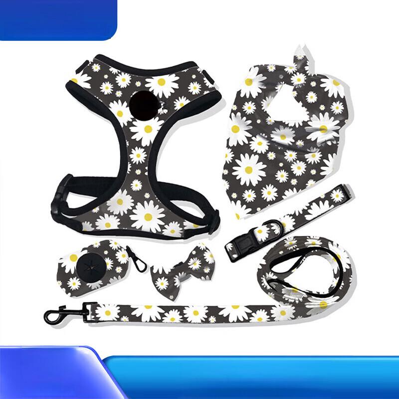 WEZHO Printed Pet Harness and Leash Set