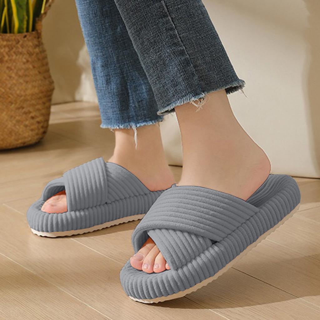 Slippers For Women Memory Foam Open Toe Slip Bedroom Comfy Shoes With Strap Washable Slippers for Women