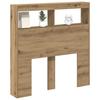 LED Headboard with Shelves Artisan Oak Finish 100 x 17 x 102 cm