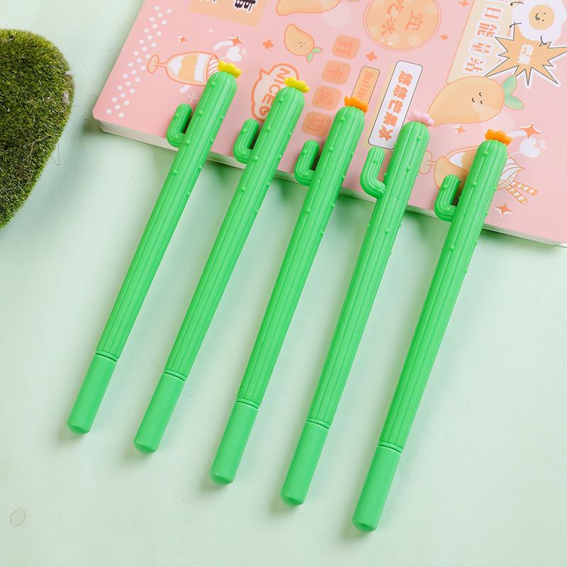 

Return to school season 10pcs 0.5mm soft glue shape single-arm cactus neutral pen plant creative signing pen stationery supplies Random color 10pcs
