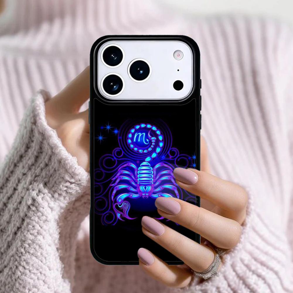Scorpion print Phone Case For Apple iPhone 17 Air 16E 15 14 Plus 13 12 11 Pro Max Mini Funda Cover
