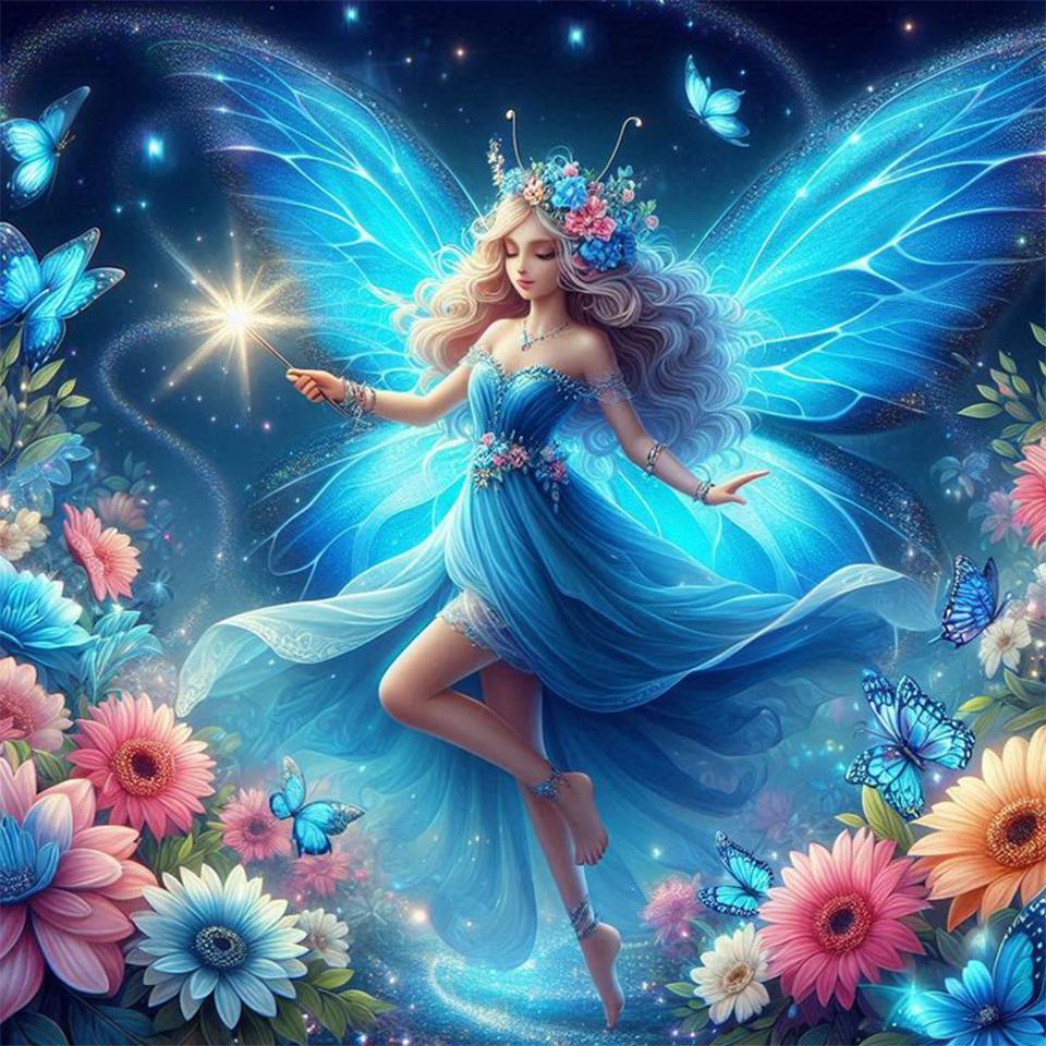 

2024 Новый 5D DIY Милый Эльф Цветок Алмазная Картина Набор Алмазная Вышивка Цвет Ручной Работы DIY Мозаика Искусство Украшения Дома Подарок Full Round 20x20CM