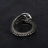 Men Fashion Creative Black Color Open Dragon Ring Trendy Personality Domineering Exaggerated Open Dragon Ring Gift Accessories
