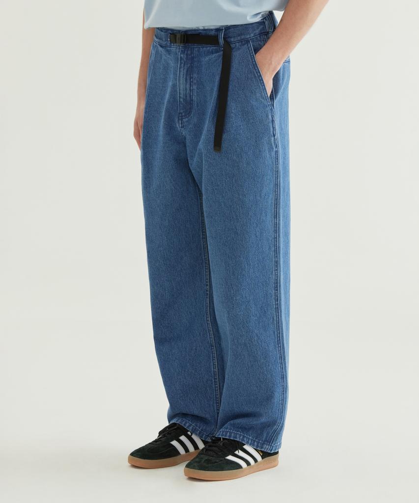COVERNAT Cordura Semi-Wide Denim Easy Pants Blue