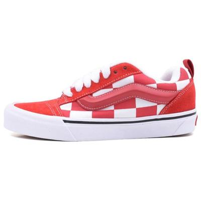 Knu-Skool Mega Check Red Unisex Sneakers VN0009QCRED