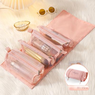 Four In One, Detachable, Makeup Bag, High-end Feel, Large Capacity, Cosmetics Storage Bag, Portable Toiletry Bag, Foldable