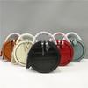 New Small Round Bag, Crocodile Pattern Messenger Bag, Genuine Leather Shoulder Handbag, Bag, Mini Trend Style